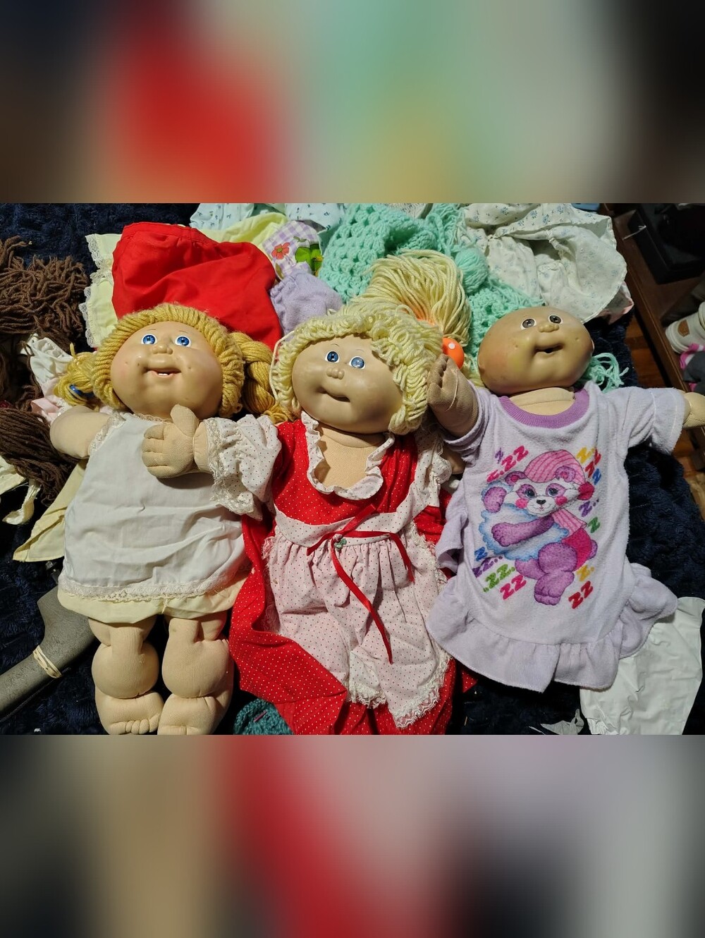 Lot Of 3 Cabbage Patch Kids Dolls With Clothing And Accessories